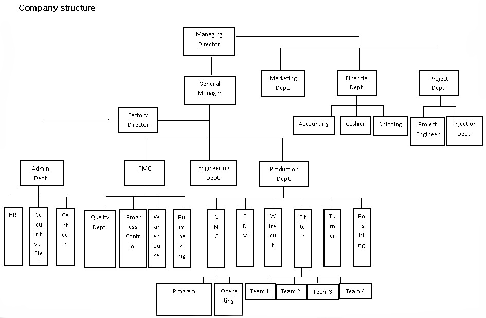 Company Structure | Fufan Tooling (CN) Ltd.| China Injection Mold Maker